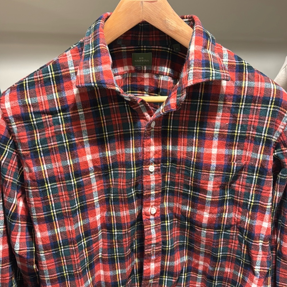 Sid Mashburn Flannel plaid sport shirt